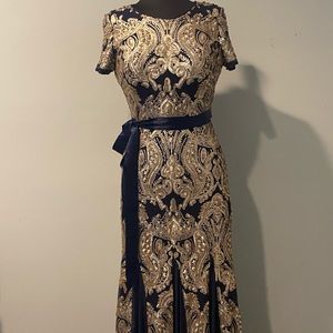 R&M Richards Evening Gown w/ Fishtail And Sequins